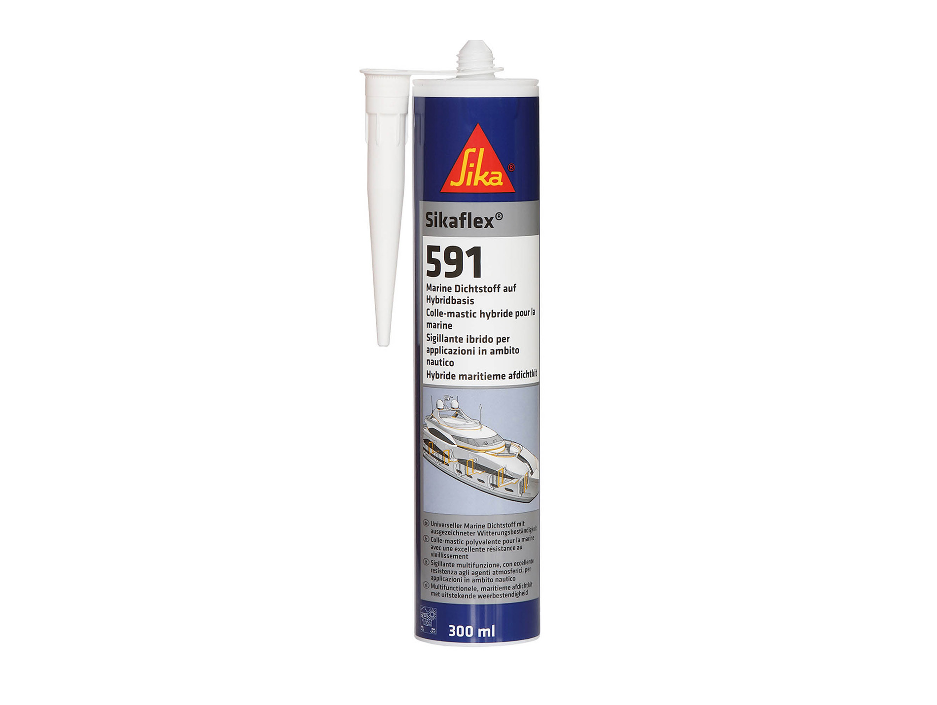 Colle mastic multi-usages SIKA SikaFlex 591 blanc 300ml